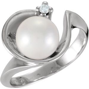 Accented Pearl Ring