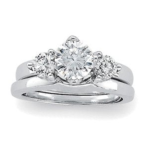 Platinum 1/2 CTW Natural Diamond Wrap-Style Ring Enhancer