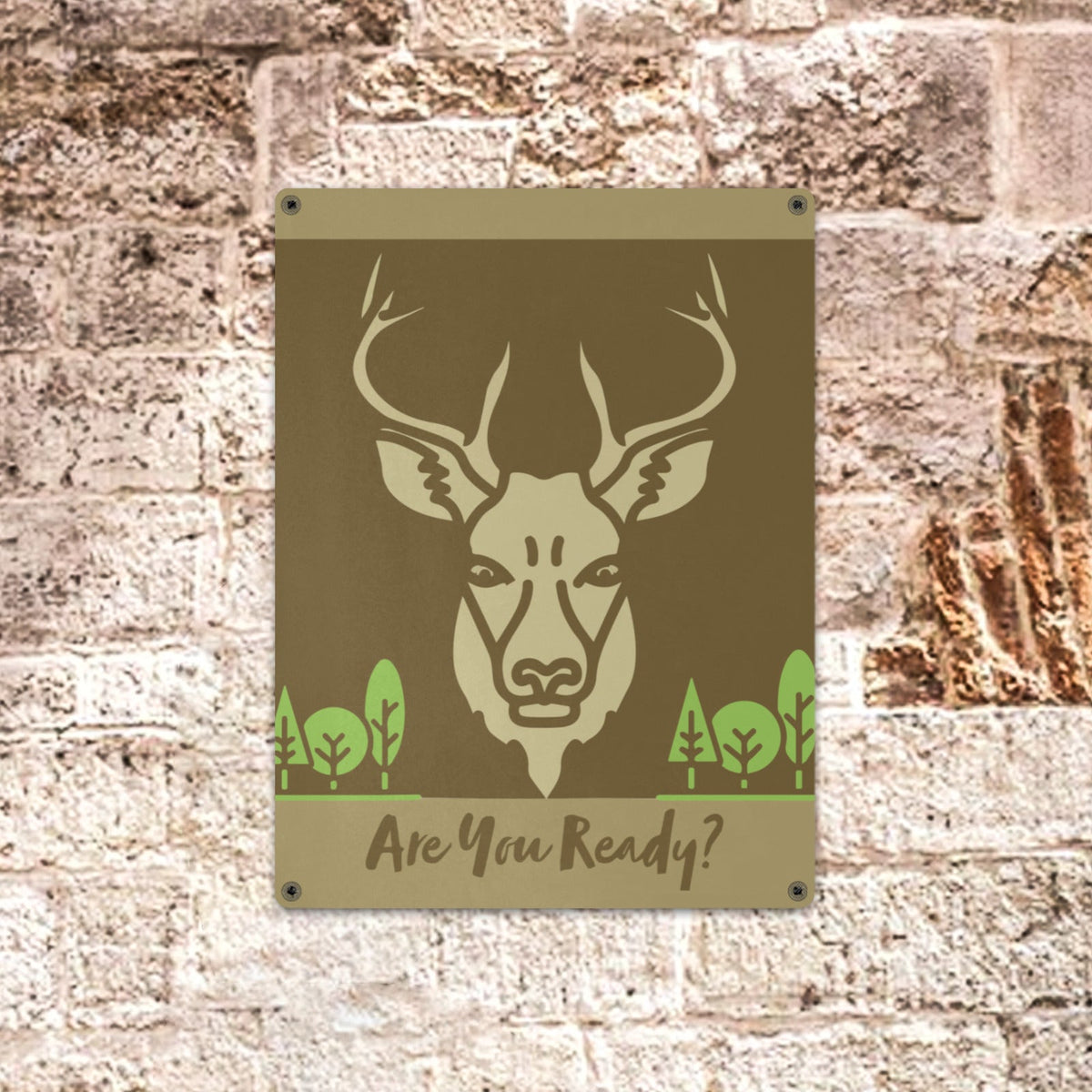 Are You Ready for Deer Season Metal Tin Sign 12"x16" (Made in USA)