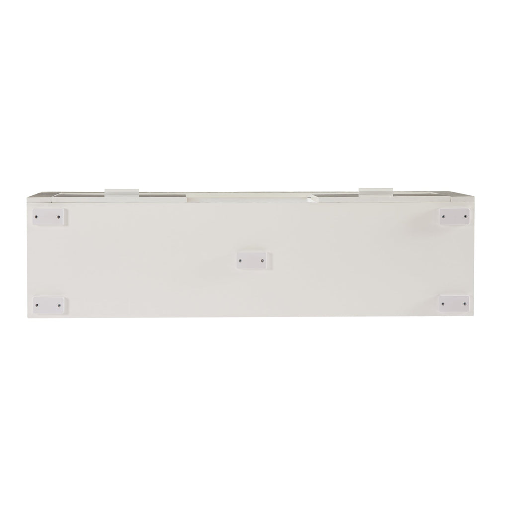 White morden TV Stand with LED Lights,high glossy front TV Cabinet,can be assembled in Lounge Room, Living Room or Bedroom,color:WHITE