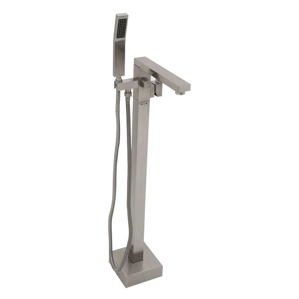Freestanding Bathtub Faucet With Waterfall Tub Filler And Hand Shower