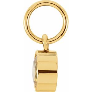 14K Yellow Gold Posh Mommy® Imitation Citrine Charm/Pendant – image 2