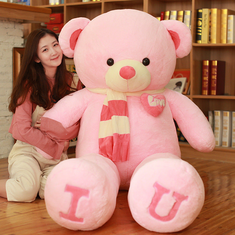 Heart Bear Plush Pillow – Soft Teddy Bear Gift for Valentine’s Day