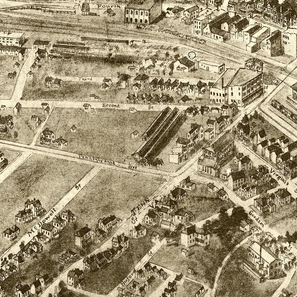 Vintage Map of Bristol, Virginia 1912