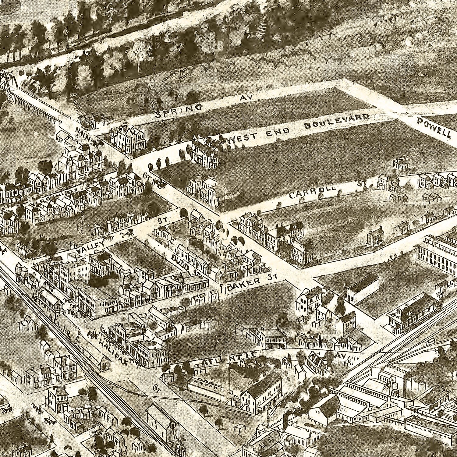 Vintage Map of Emporia, Virginia 1907