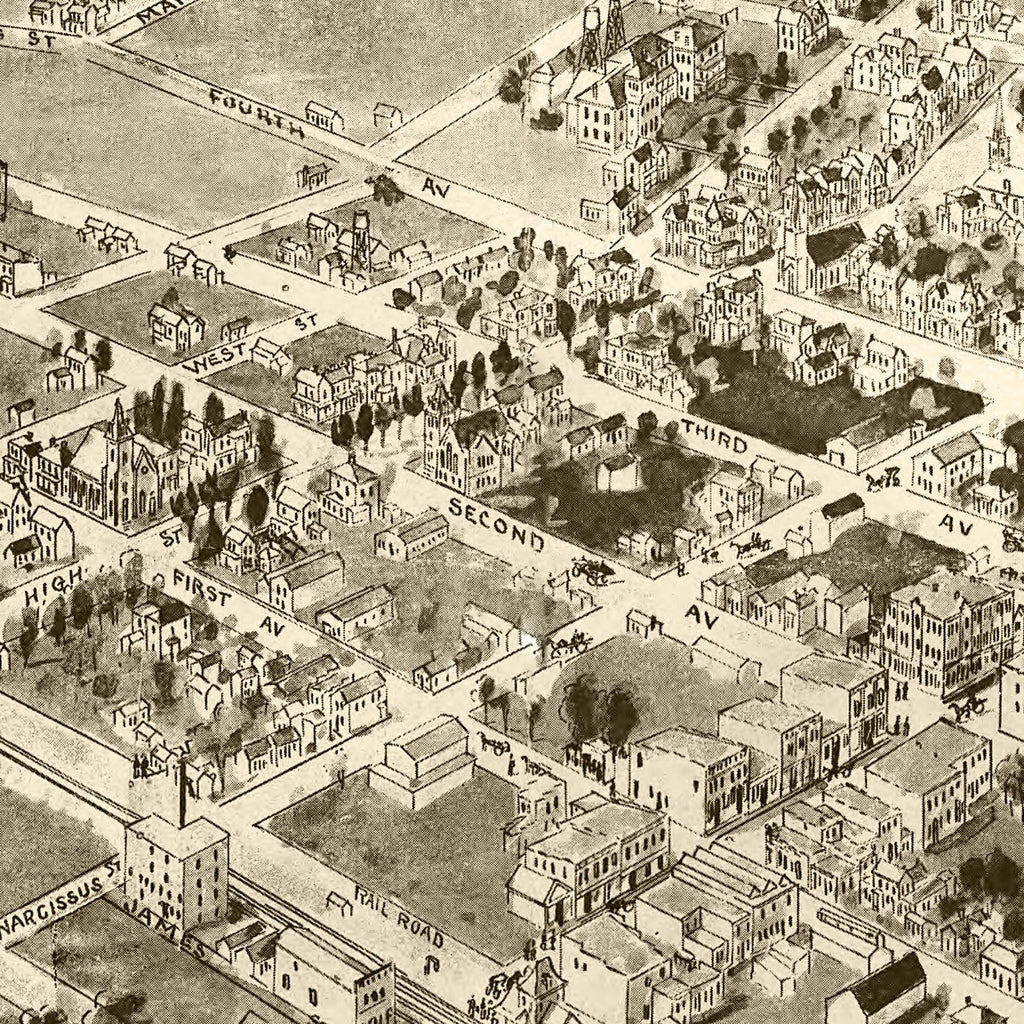 Vintage Map of Franklin, Virginia 1907