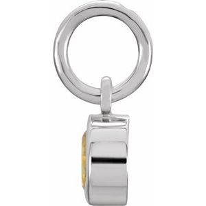 Sterling Silver Posh Mommy® Imitation Citrine Charm/Pendant – image 2