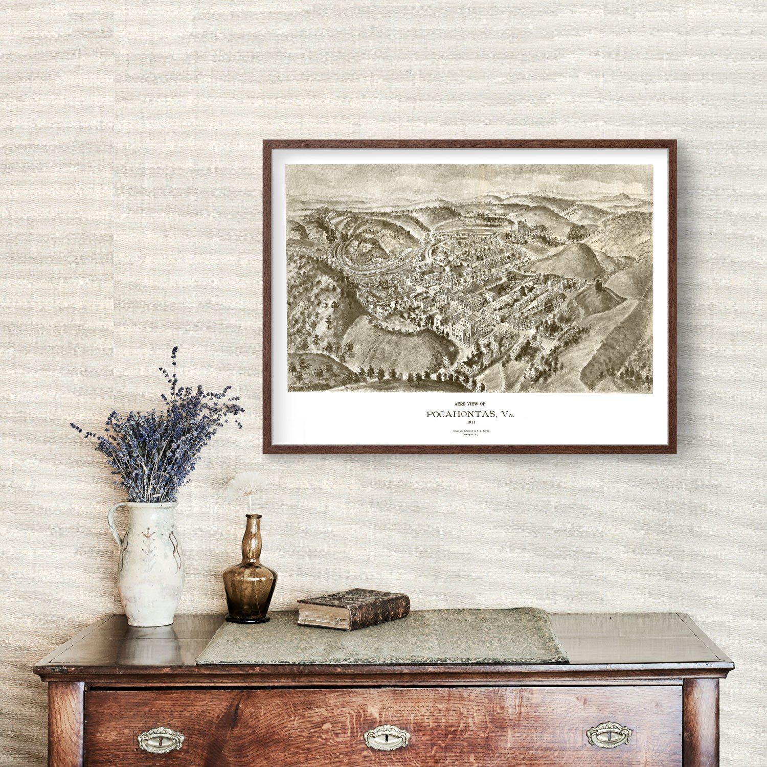 Vintage Map of Pocahontas, Virginia 1911