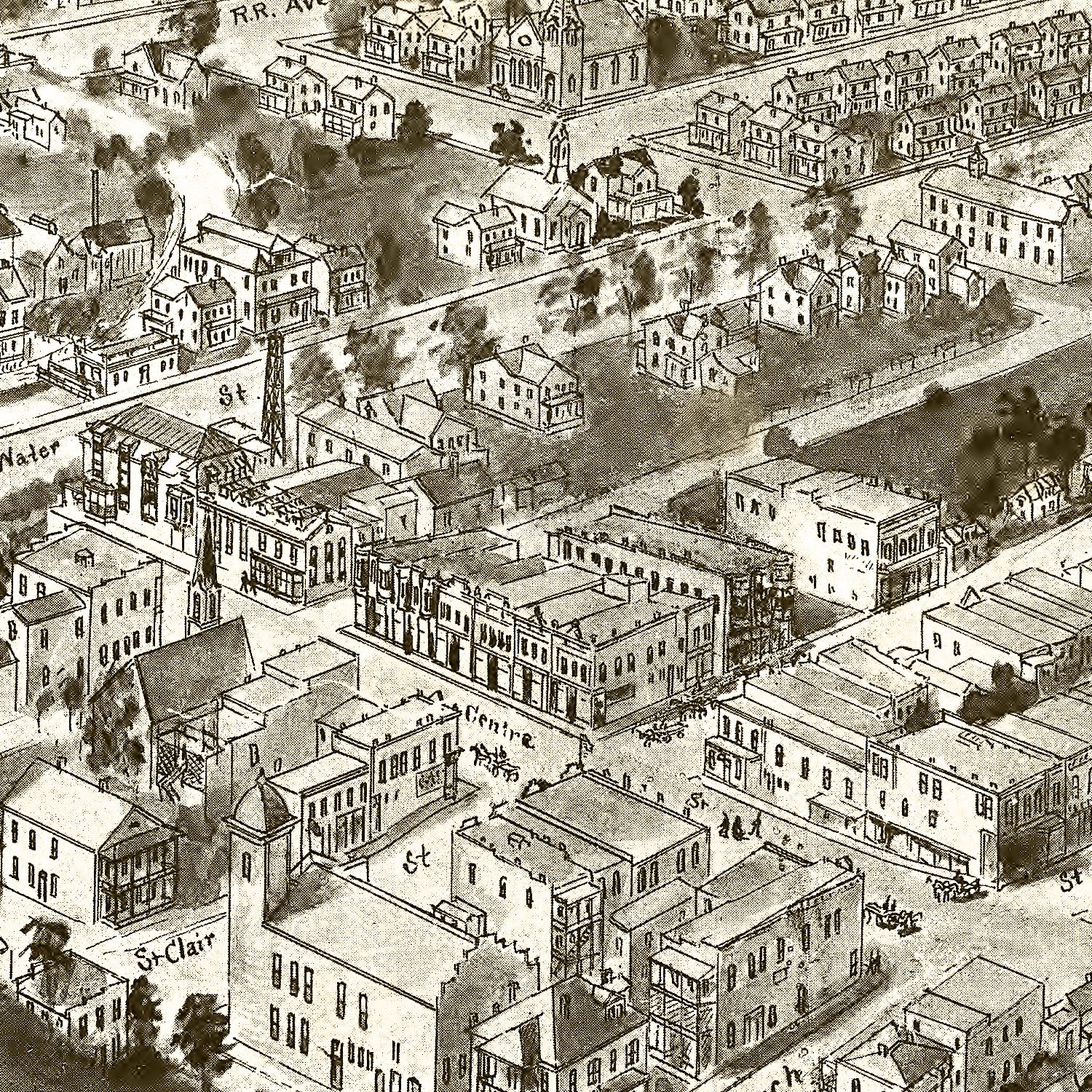 Vintage Map of Pocahontas, Virginia 1911