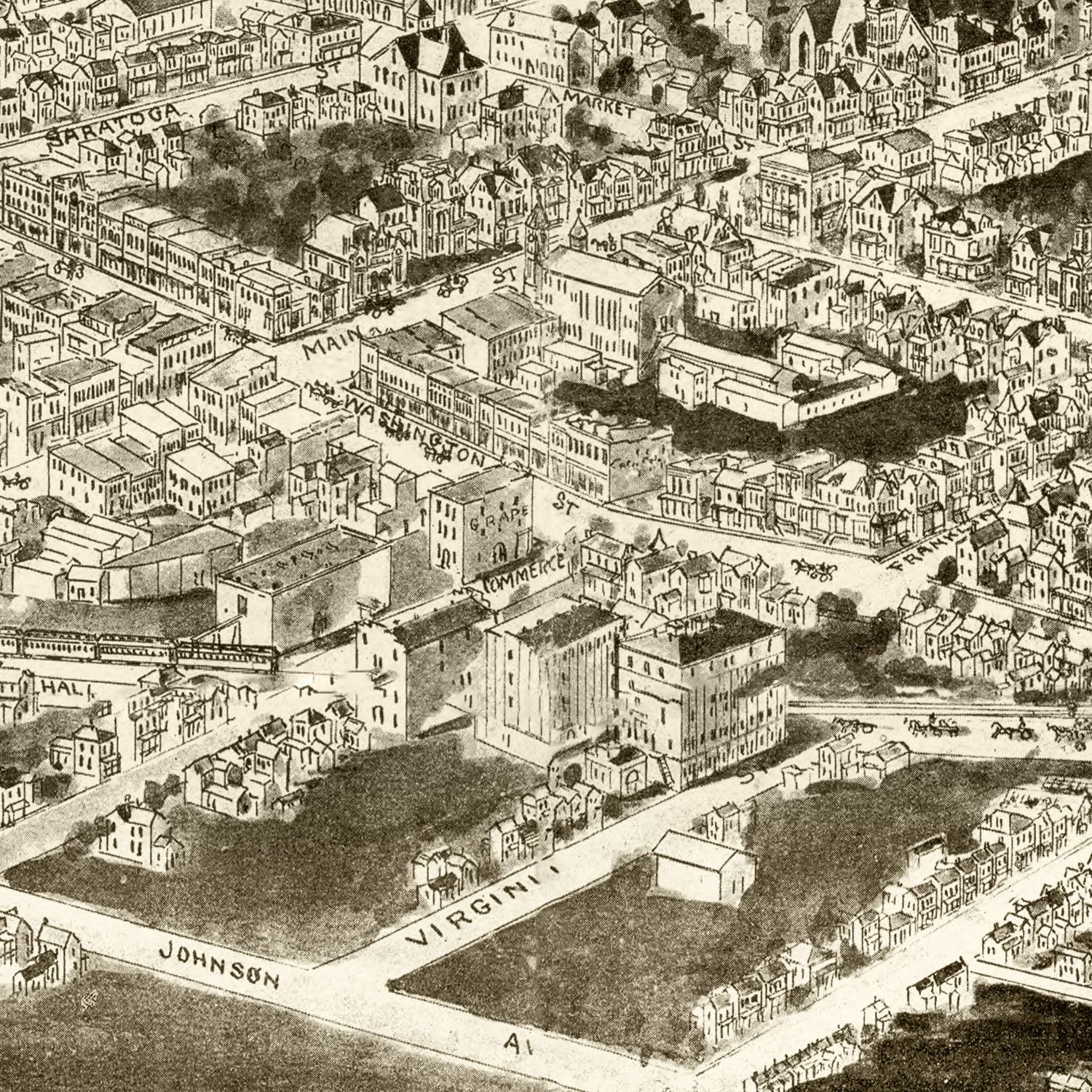 Vintage Map of Suffolk, Virginia 1907