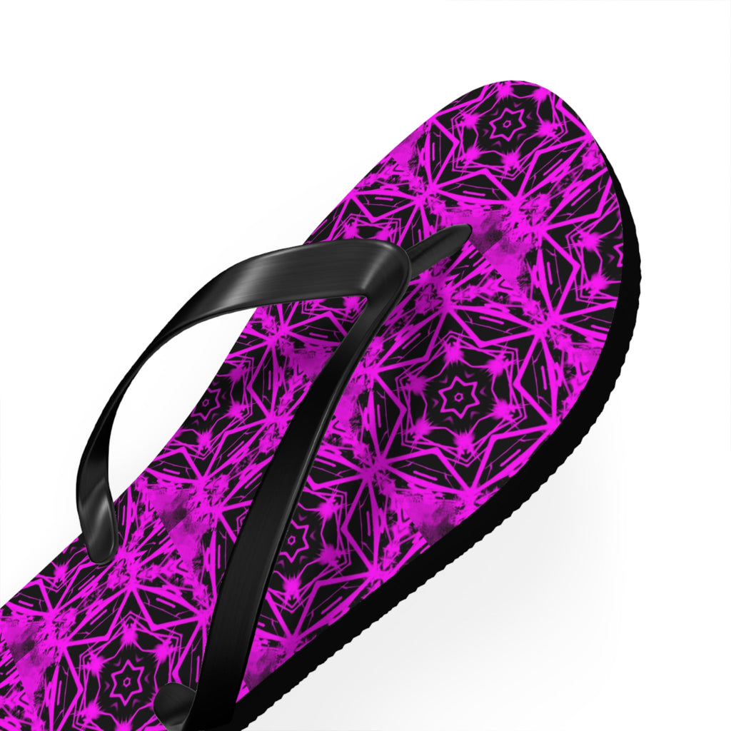 Purple Star Pattern Flip Flops for Women