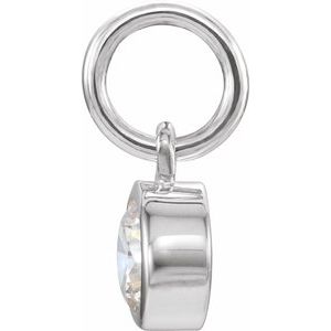 Sterling Silver Posh Mommy® Imitation Diamond Charm/Pendant – image 2