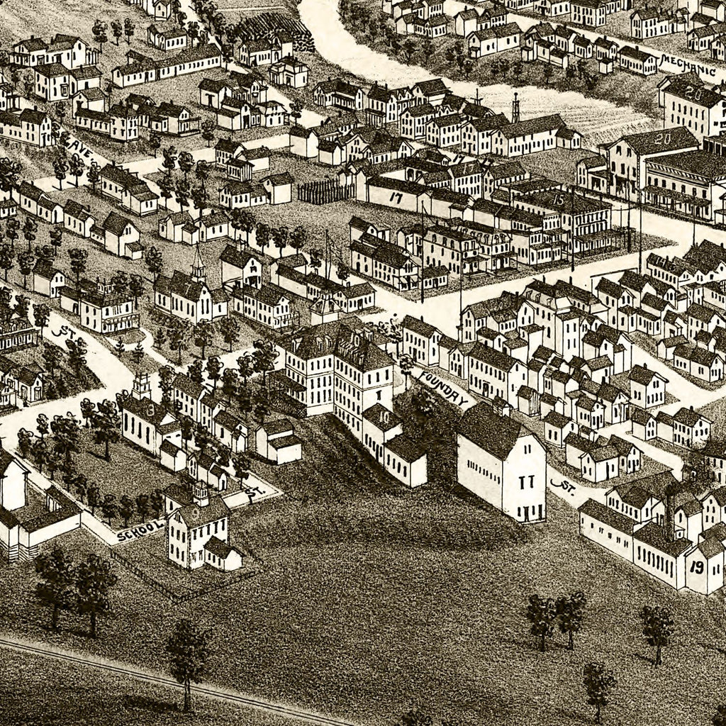 Vintage Map of Lancaster, New Hampshire 1883