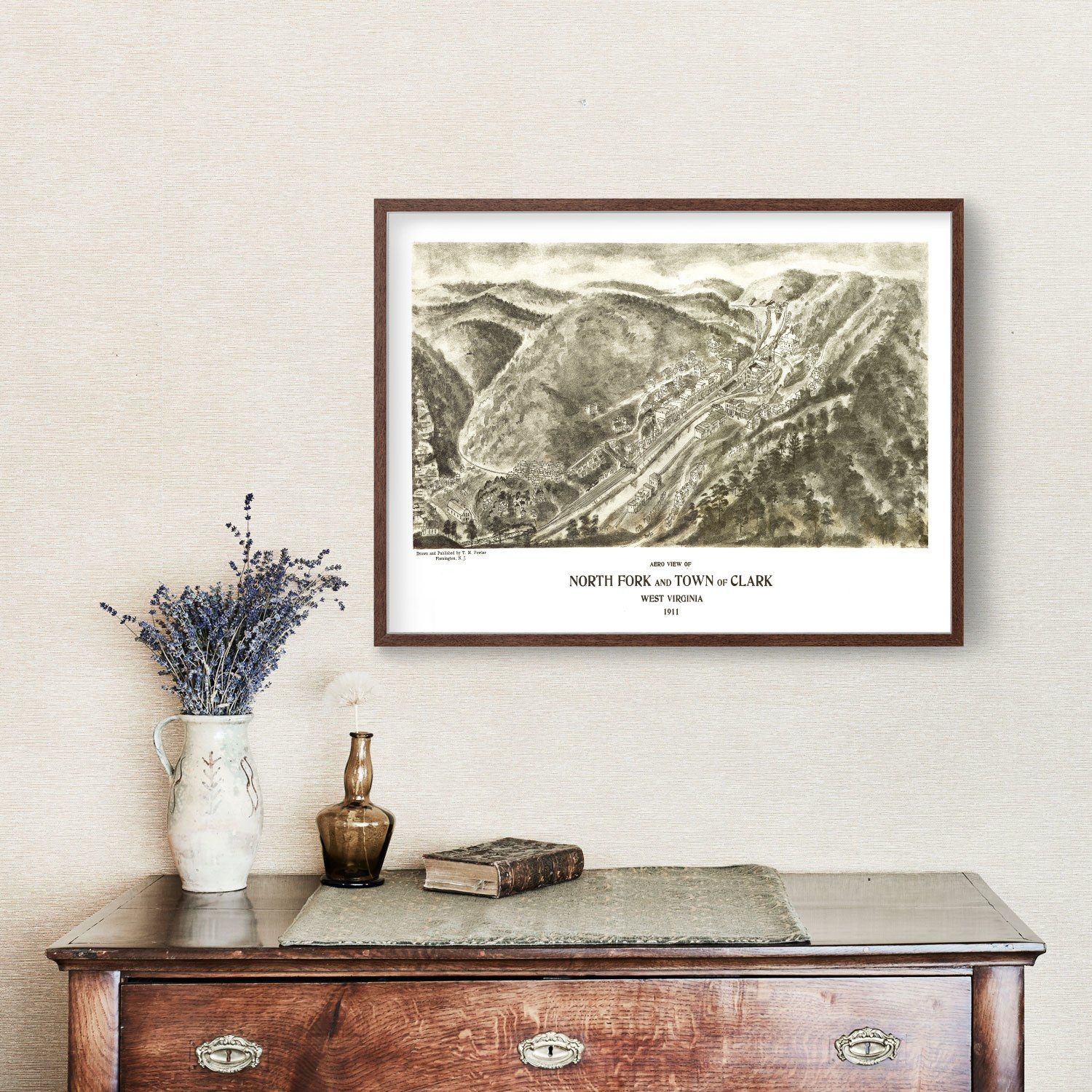 Vintage Map of Northfork, West Virginia 1911