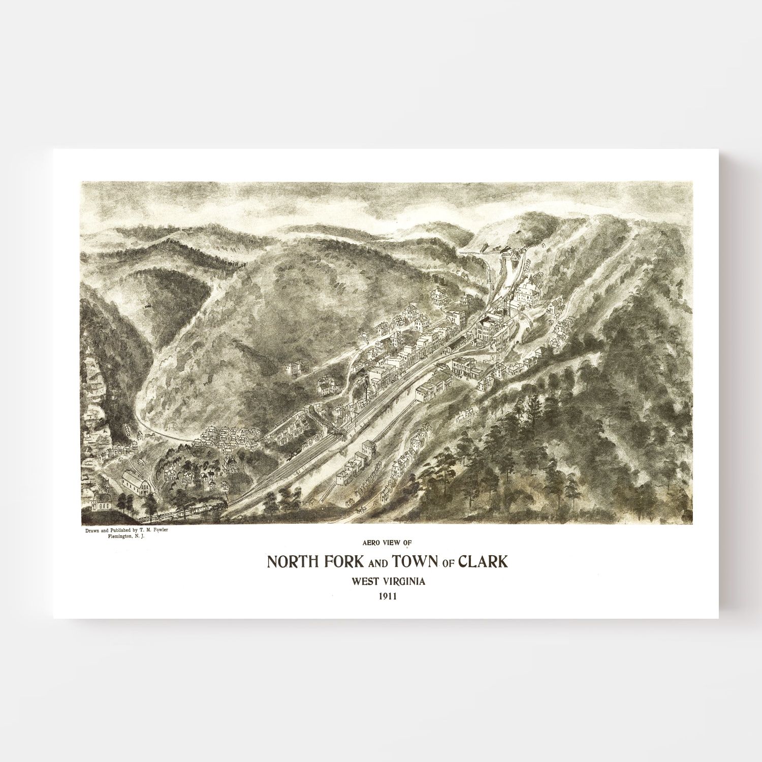 Vintage Map of Northfork, West Virginia 1911
