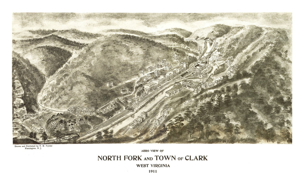 Vintage Map of Northfork, West Virginia 1911