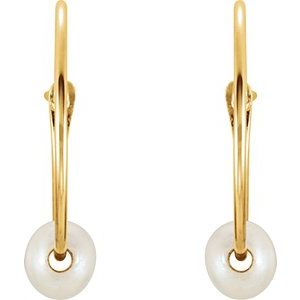 Youth Pearl Huggie Earrings