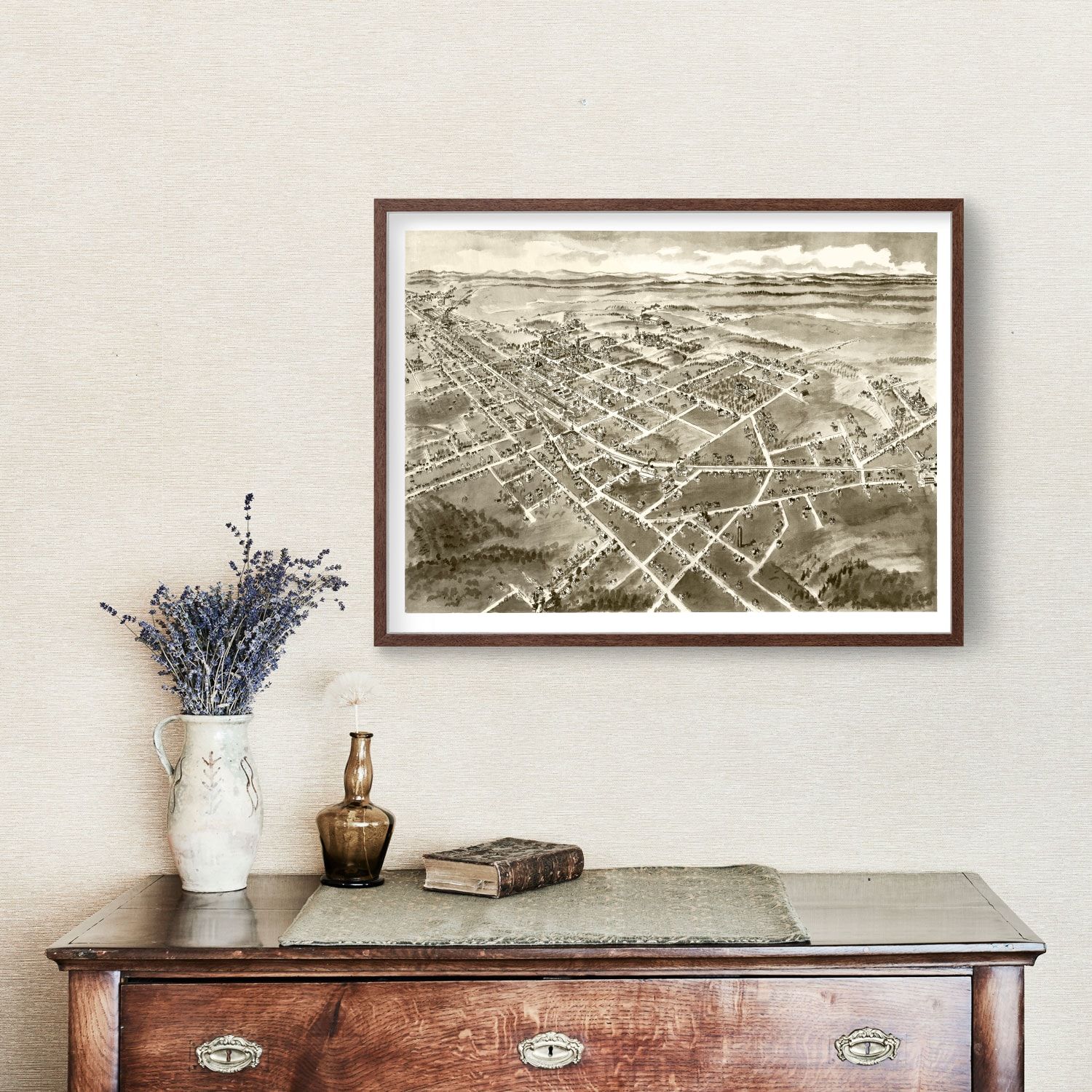 Vintage Map of Hickory, North Carolina 1907