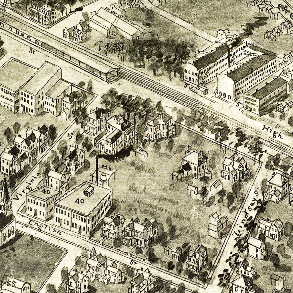 Vintage Map of High Point, North Carolina 1913