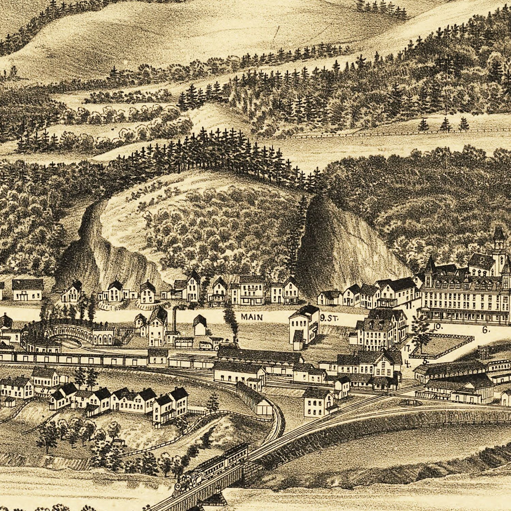 Vintage Map of West Lebanon, New Hampshire 1889