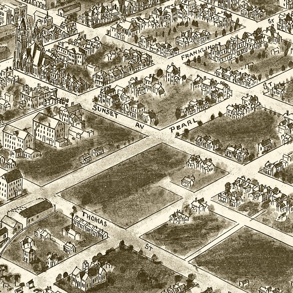 Vintage Map of Rocky Mount, North Carolina 1907