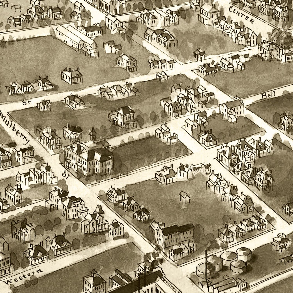 Vintage Map of Statesville, North Carolina 1907