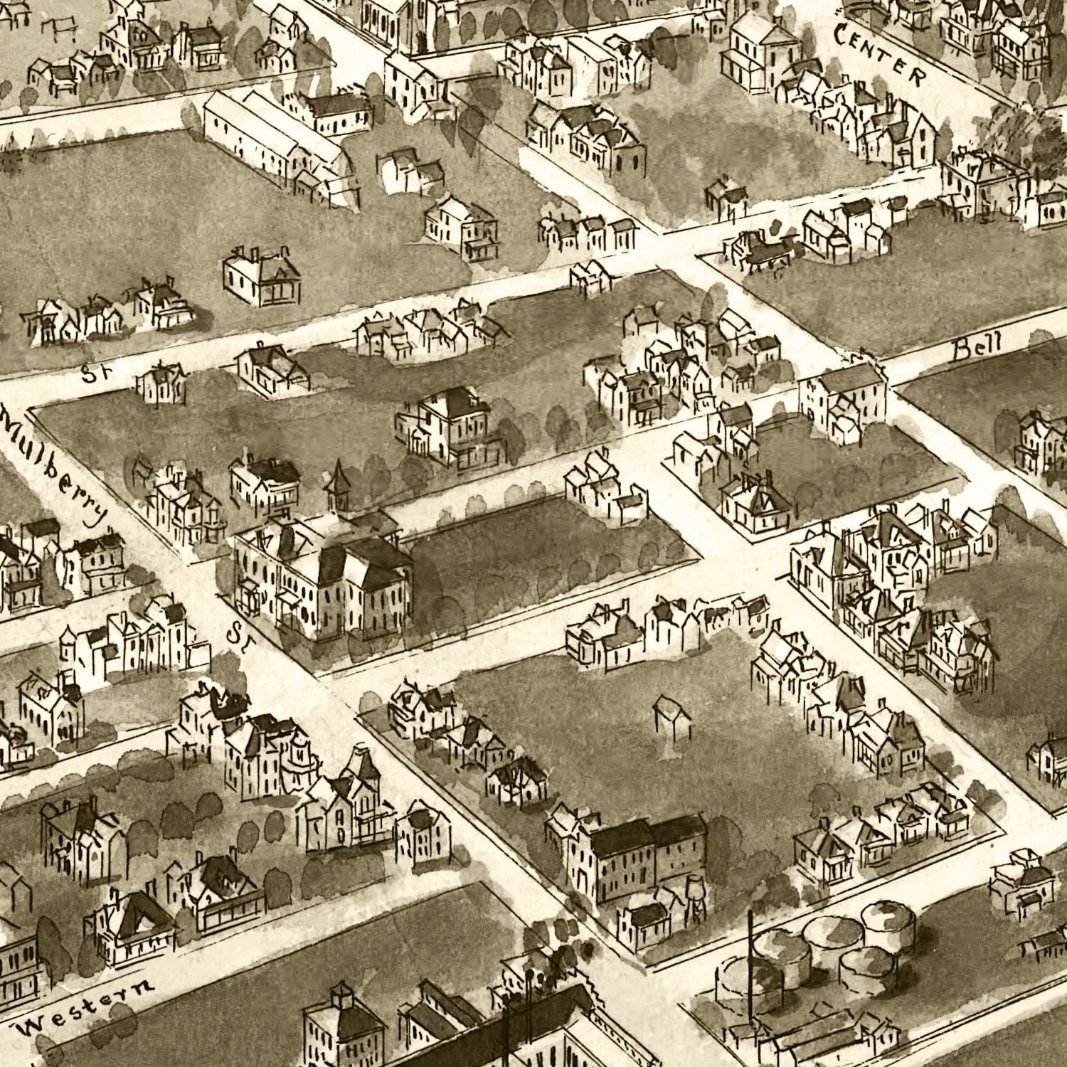 Vintage Map of Statesville, North Carolina 1907