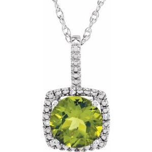 Birthstone Halo-Style Necklace