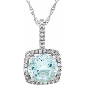 Birthstone Halo-Style Necklace