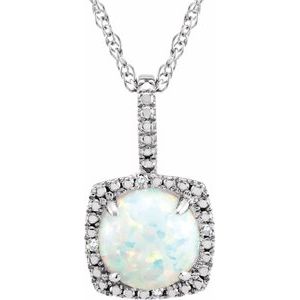 Birthstone Halo-Style Necklace