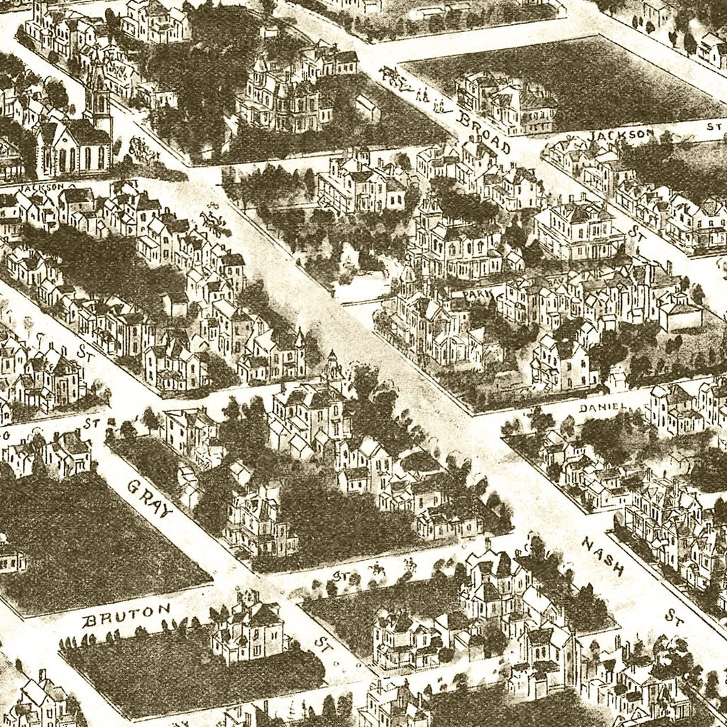 Vintage Map of Wilson, North Carolina 1908