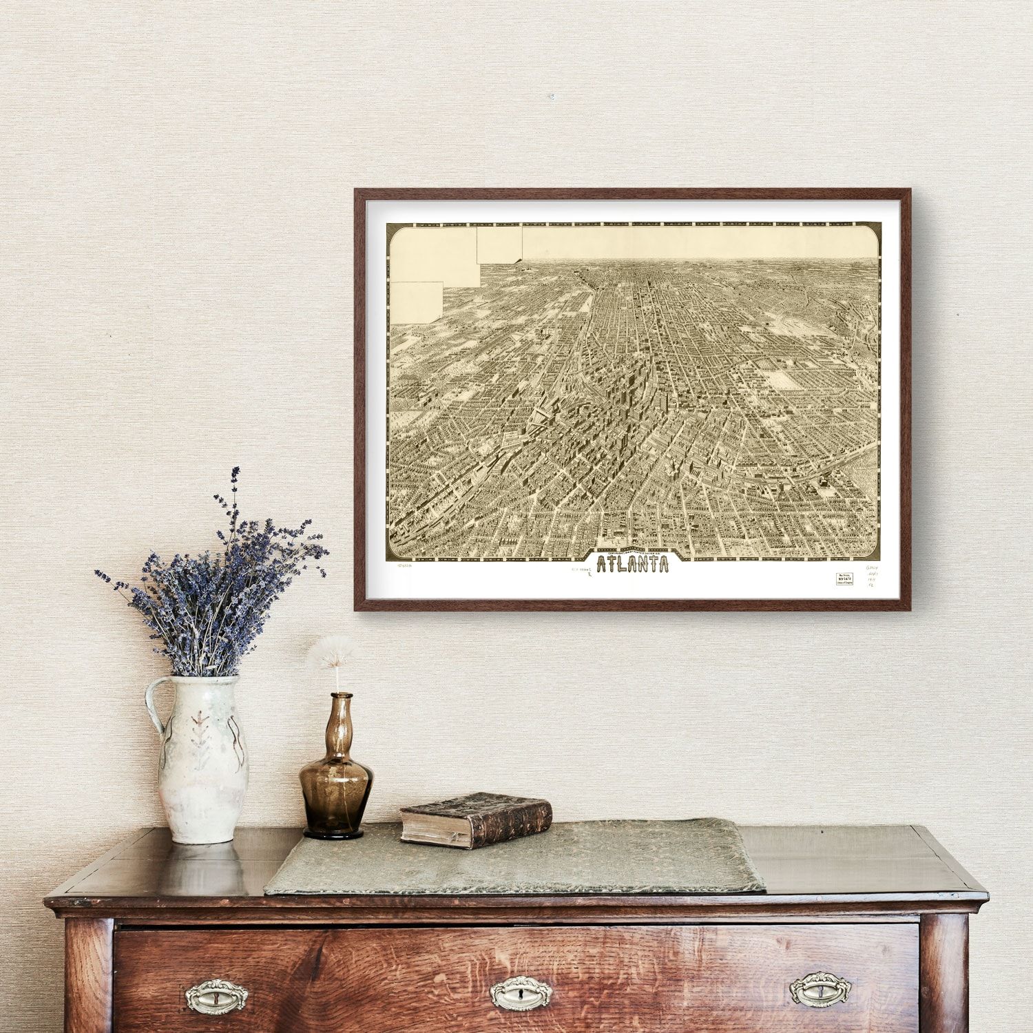 Vintage Map of Atlanta, Georgia 1919