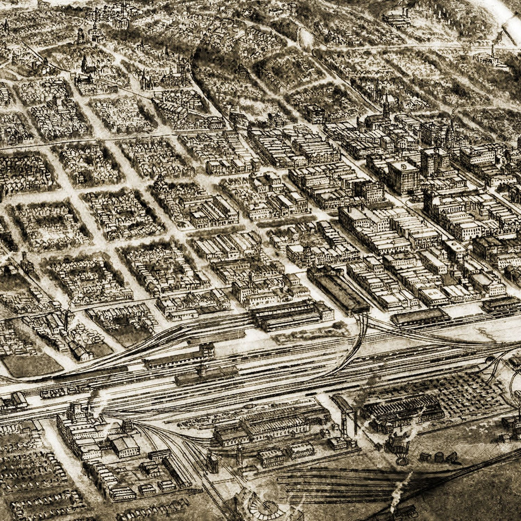 Vintage Map of Macon, Georgia 1912