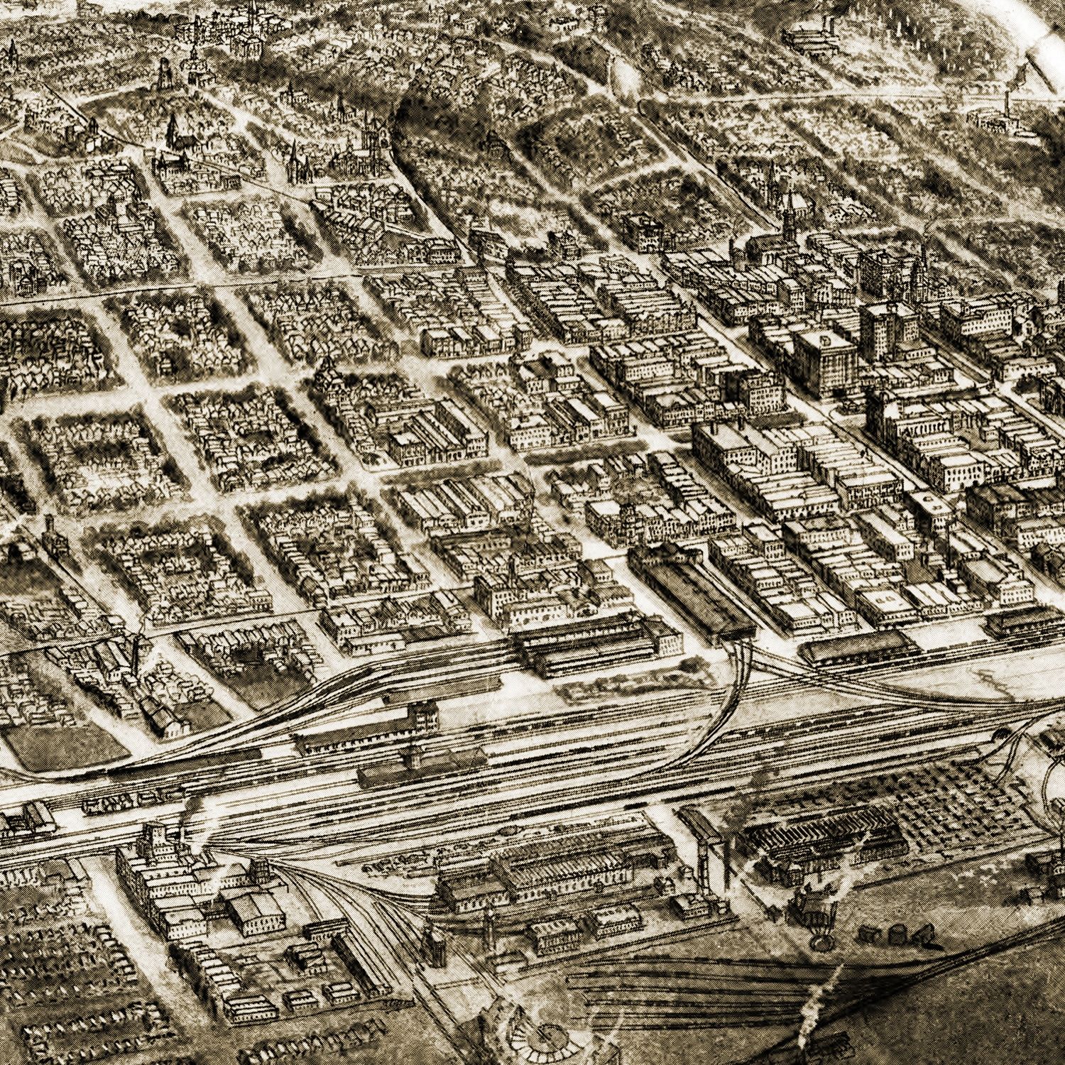 Vintage Map of Macon, Georgia 1912