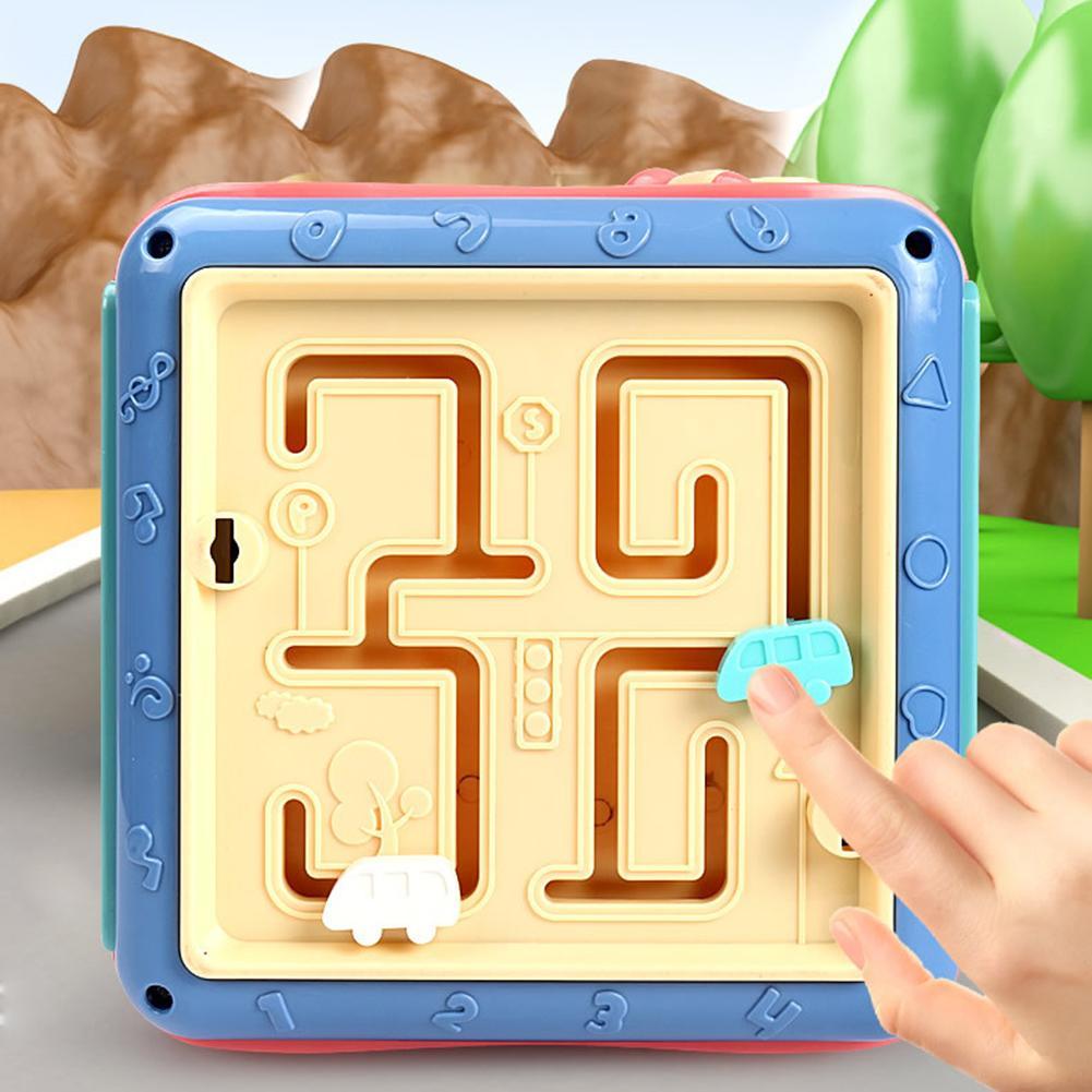 Montessori Hexahedron Toy – 6-Sided Educational Activity Box