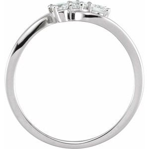 Platinum 1/4 CTW Natural Diamond Three-Stone Ring