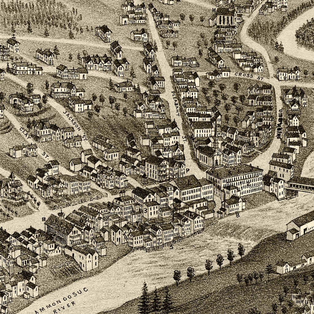 Vintage Map of Littleton, New Hampshire 1883
