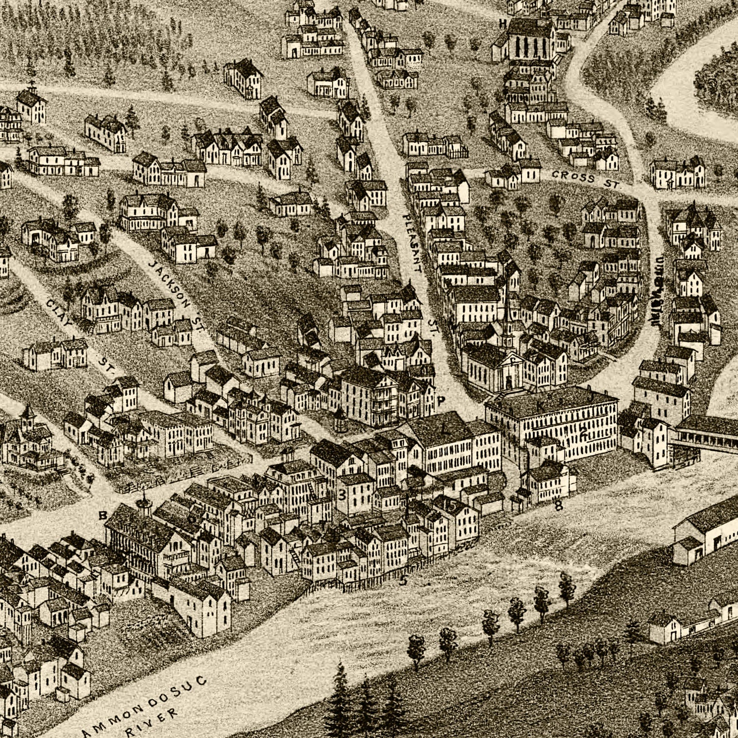 Vintage Map of Littleton, New Hampshire 1883
