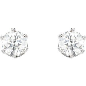 14K White Gold 1 1/2 CTW Natural Diamond Stud Earrings – image 2