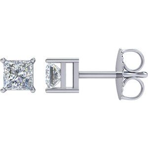 14K White Gold 1 CTW Natural Diamond Earrings