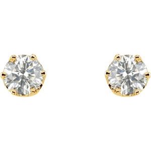 14K Yellow Gold 1 CTW Natural Diamond Stud Earrings – image 2