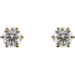 14K Yellow Gold 3/4 CTW Natural Diamond Stud Earrings – image 2