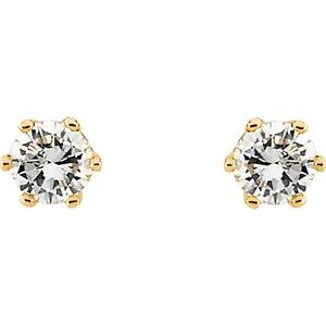 14K Yellow Gold 1/4 CTW Natural Diamond Stud Earrings – image 2