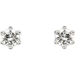 14K White Gold 1/3 CTW Natural Diamond Stud Earrings – image 2