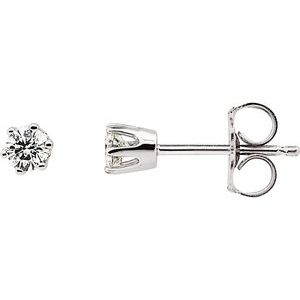 14K White Gold 1/5 CTW Natural Diamond Stud Earrings