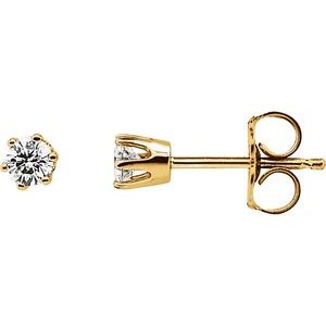 14K Yellow Gold 1/5 CTW Natural Diamond Stud Earrings