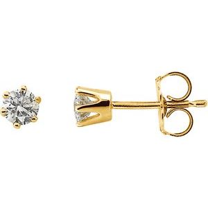 14K Yellow Gold 1 1/2 CTW Natural Diamond Stud Earrings
