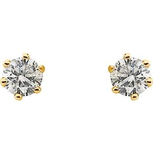 14K Yellow Gold 1/3 CTW Natural Diamond Stud Earrings – image 2