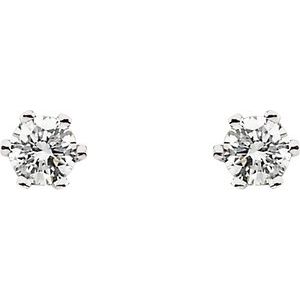 14K White Gold 1 1/2 CTW Natural Diamond Stud Earrings – image 2