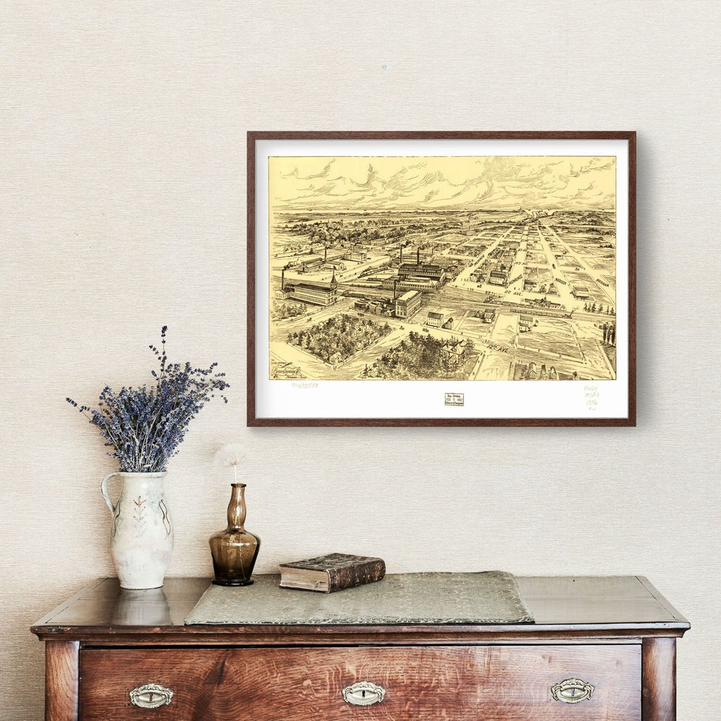 Vintage Map of MIlwaukee, Wisconsin 1906